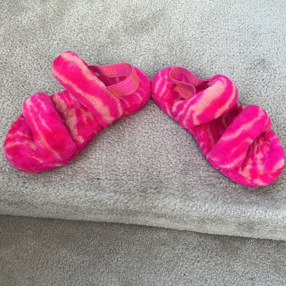 UGG Girls size4 ohh yeah  Zebra Slide - Picture 4 of 5